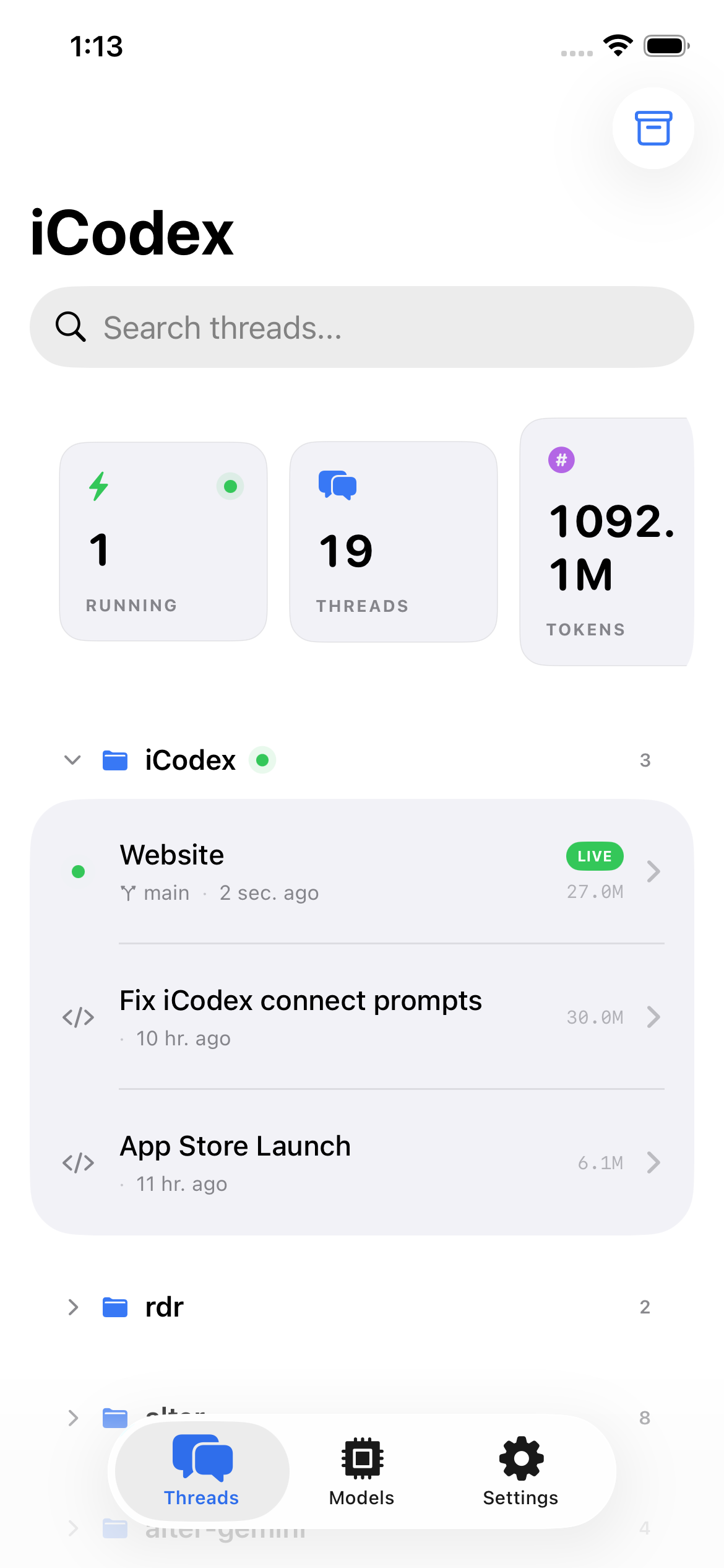 iCodex App Screenshot